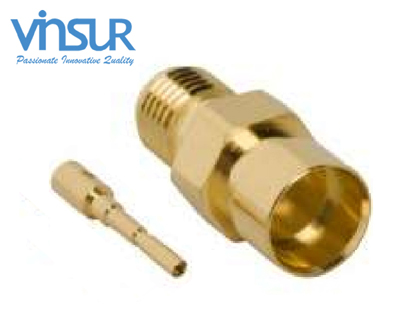 1152103E -- RF CONNECTOR - 50OHMS, SMA FEMALE, STRAIGHT, SOLDER TYPE, RG401 CABLE